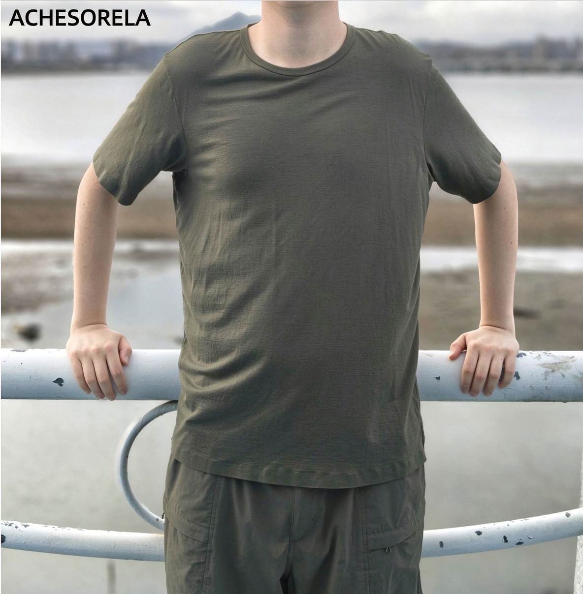 ACHESORELA WOOLLEN Merino Wool Outdoor Casual Crew-Neck T-Shirt