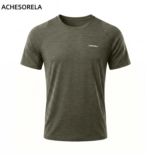 ACHESORELA ELITE Outdoor Quick-Dry Lightweight Men's Crew-Neck T-Shirt