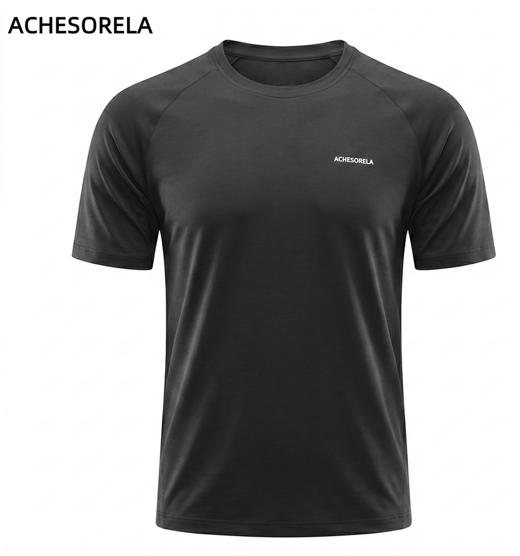 ACHESORELA ELITE Outdoor Quick-Dry Lightweight Men's Crew-Neck T-Shirt