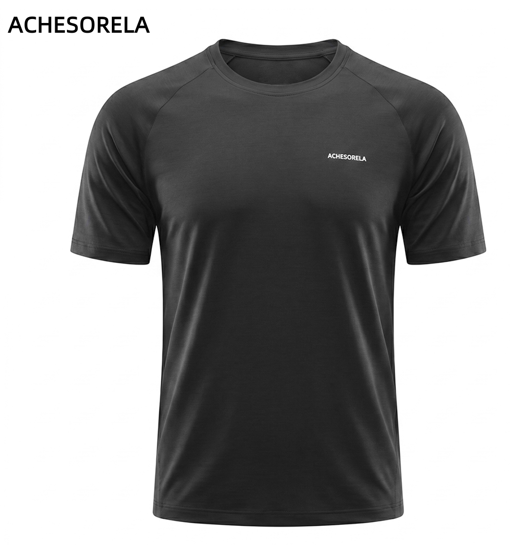 ACHESORELA ELITE Outdoor Quick-Dry Lightweight Men's Crew-Neck T-Shirt
