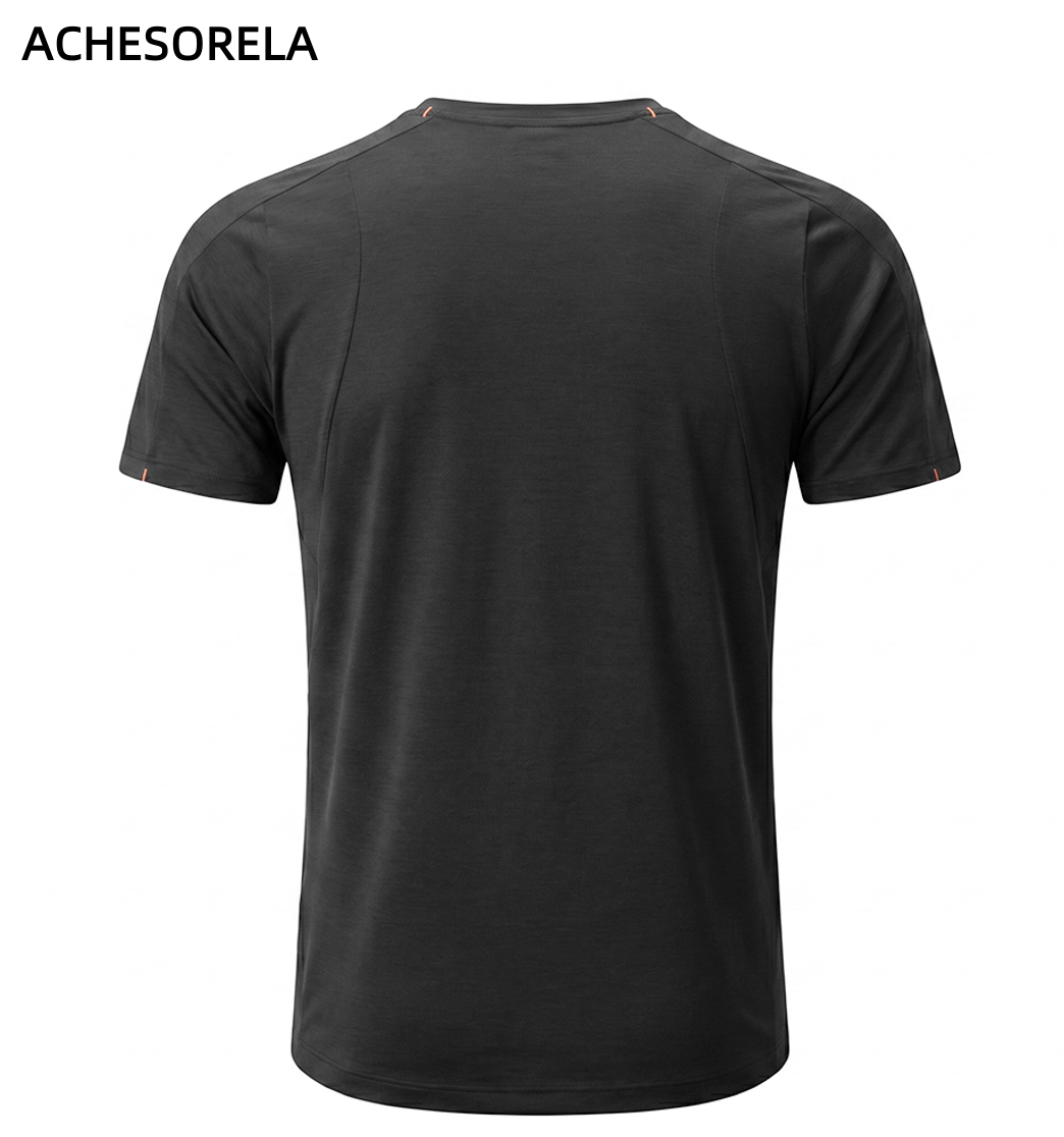 ACHESORELA ELITE Outdoor Quick-Dry Lightweight Men's Crew-Neck T-Shirt