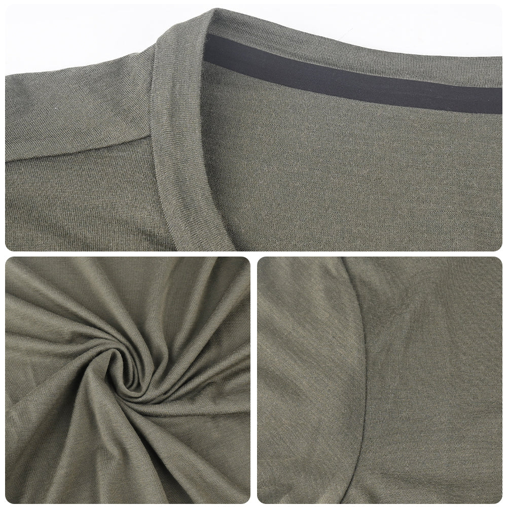 ACHESORELA WOOLLEN Merino Wool Outdoor Casual Crew-Neck T-Shirt