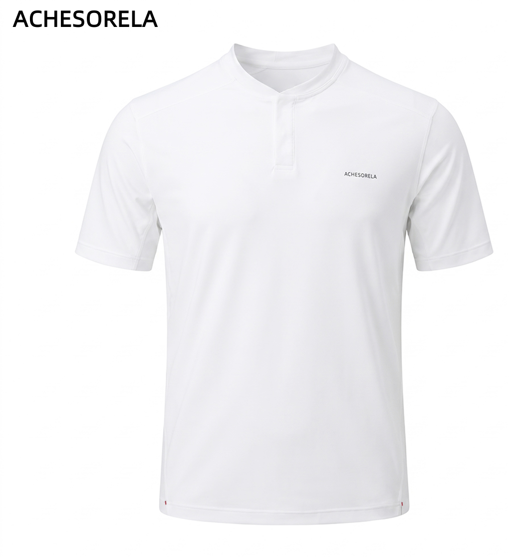 ACHESORELA ELITE Outdoor Quick-Dry Lightweight Men's Henley T-Shirt