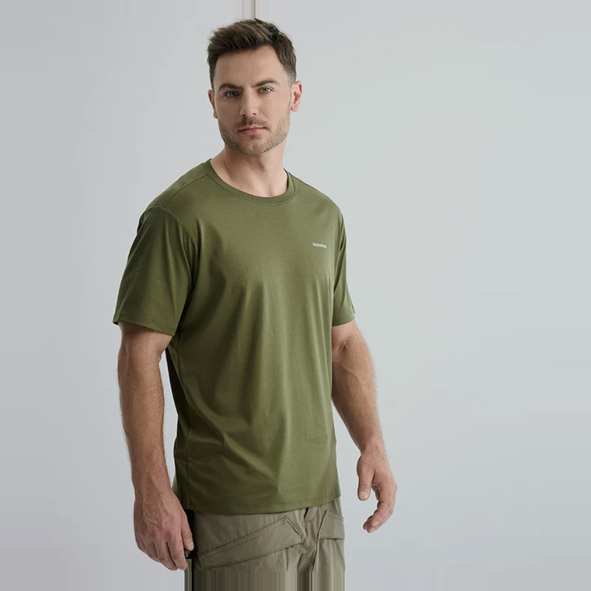 Men's Outdoor Liquid Ammonia Cotton Short-Sleeve T-Shirt MSTC001