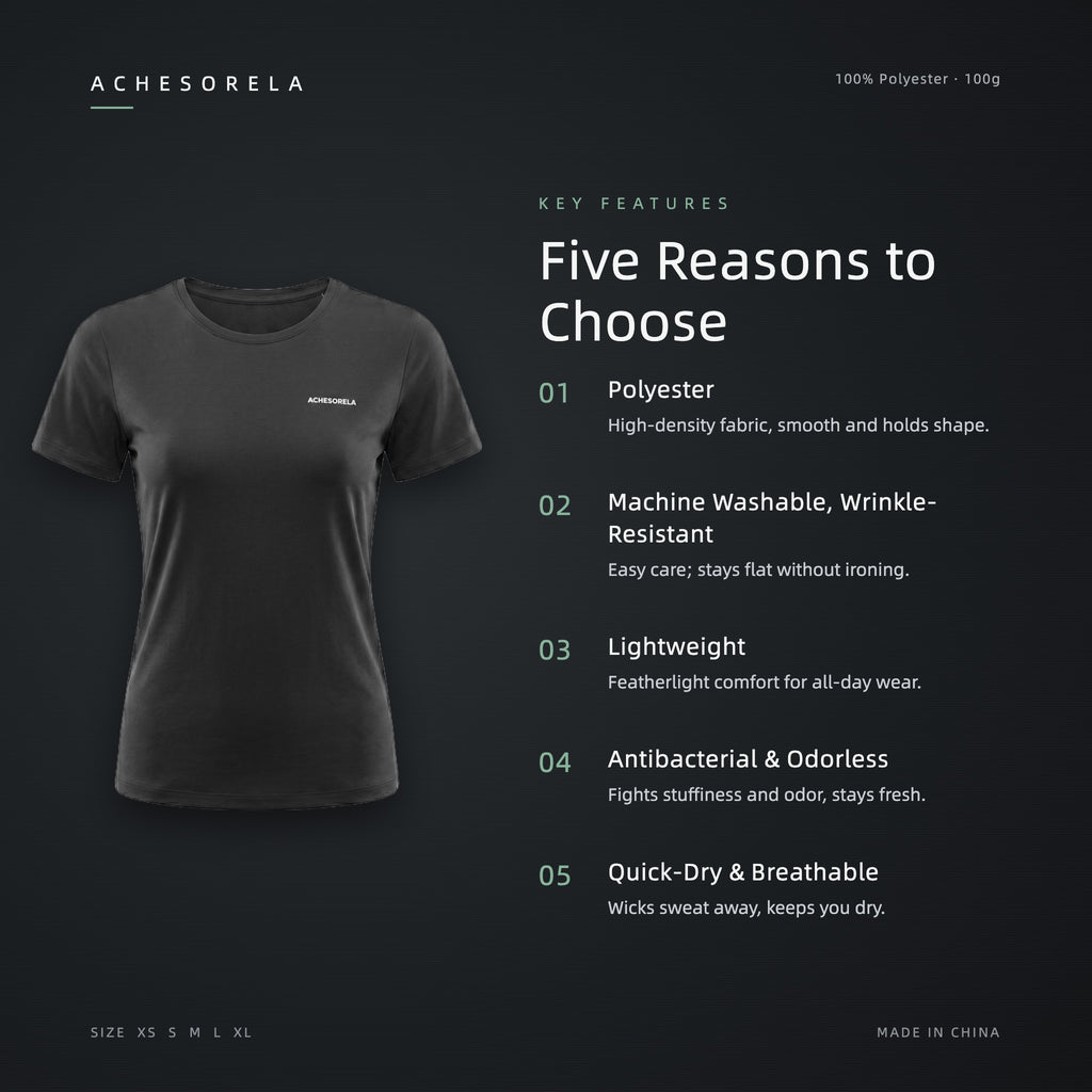 ACHESORELA ENERGY Outdoor Quick-Dry Hiking Women's Crew-Neck T-Shirt