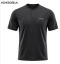 ACHESORELA ELITE Outdoor Quick-Dry Lightweight Men's Henley T-Shirt